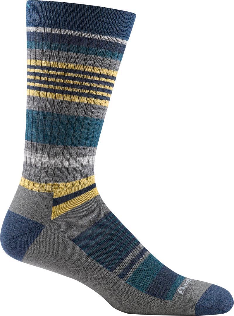 Unstandard Stripe Crew Lightweight Cushion Socks - Mens - medium gray 1