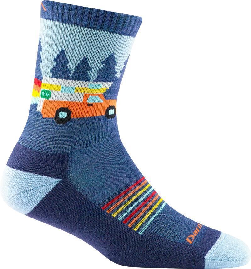 Van Wild Micro Crew Lightweight Cushion Socks - Kids - Denim 1