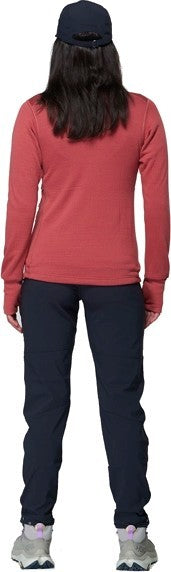 Egga Grid Merino Jacket - Womens - marsala / raw white 1