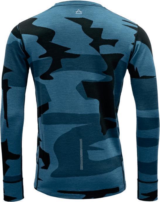 Klovstien Merino LS Shirt, Printed - Mens - Blue 2
