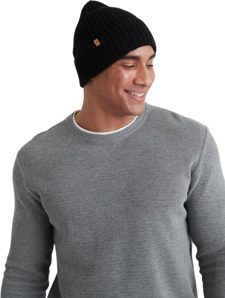 Merino Rib Knit Toque - black 1