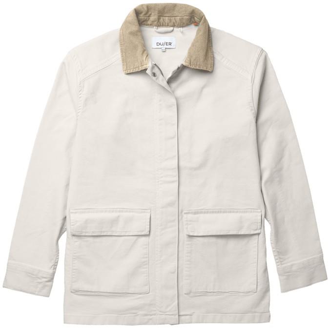 Stretch Canvas Piedmont Jacket - Womens - garment dye white sand 1