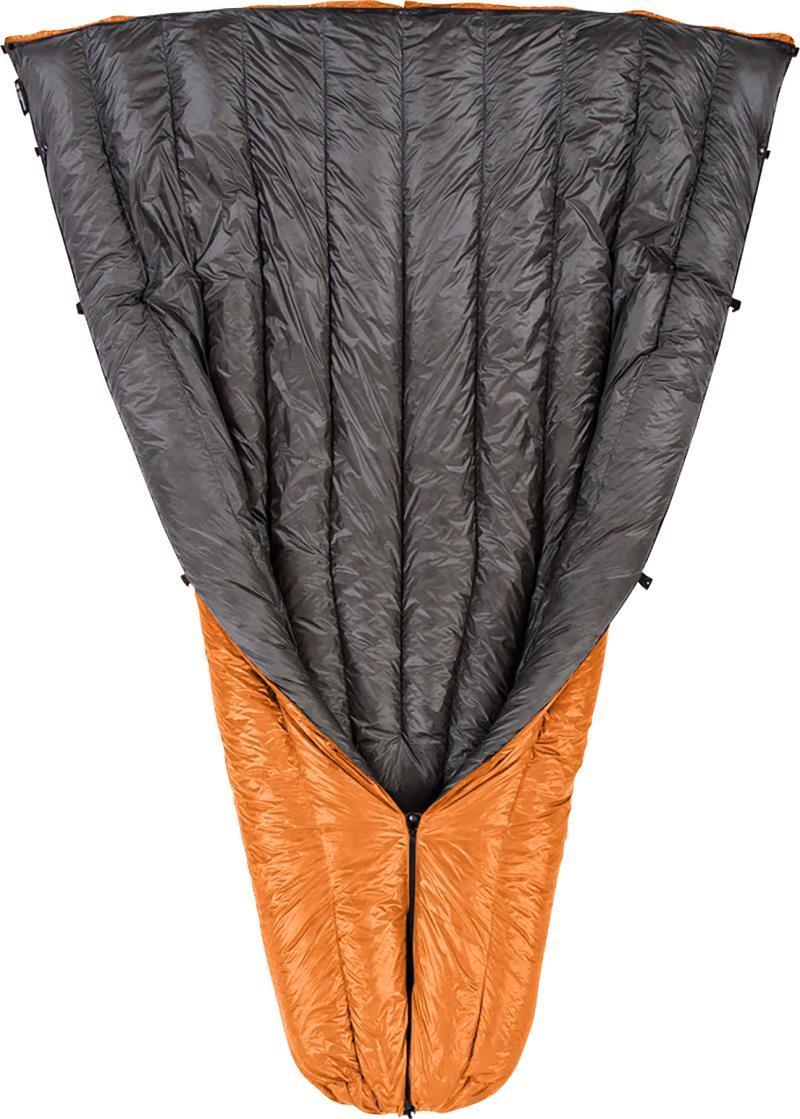 Revelation Sleeping Quilt 850, -12C / 10F, Reg / Wide Draft Collar - Burnt Orange / Charcoal 2