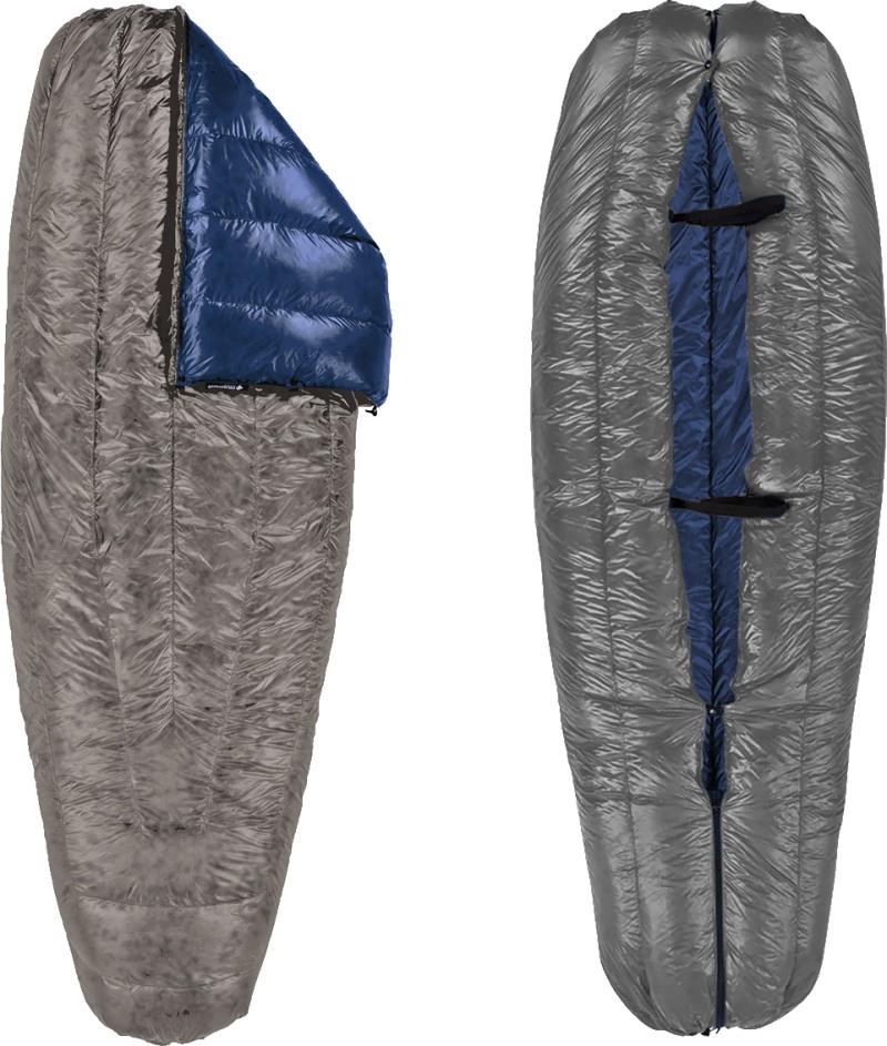 Revelation Sleeping Quilt 850, -6C / 20F, Reg-Reg, with Draft Collar - graphite / midnight 1