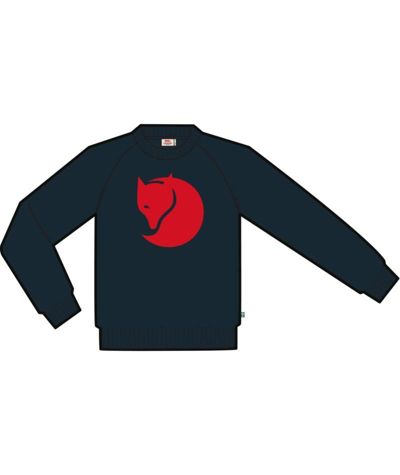 Fjallraven Logo Knit Sweater - Mens - dark navy 1