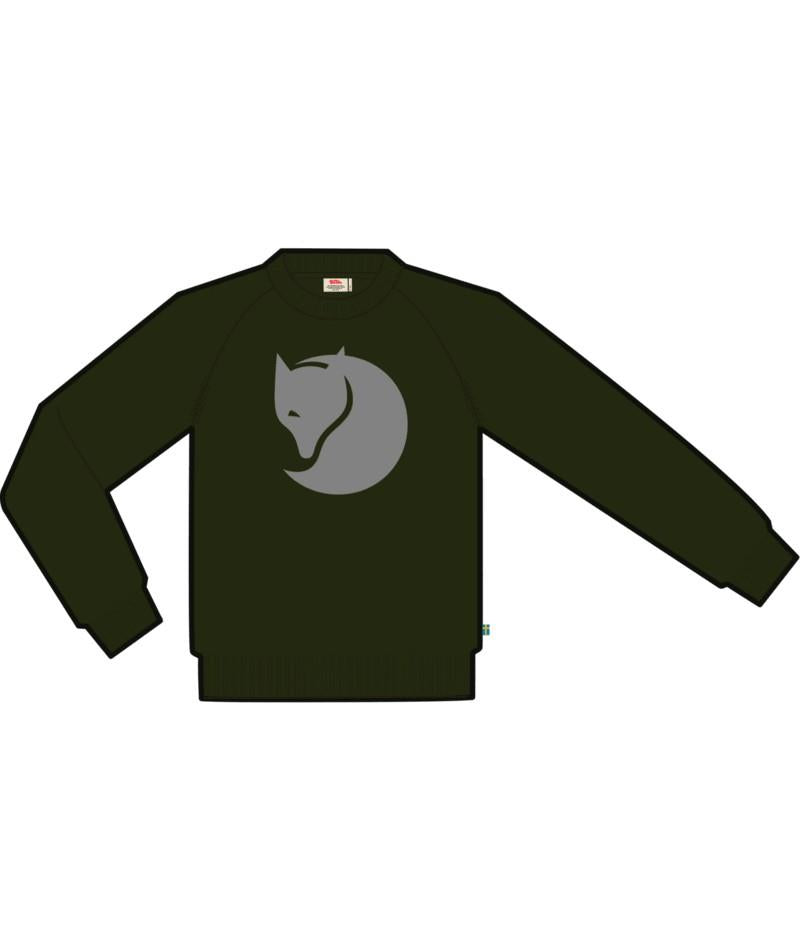Fjallraven Logo Knit Sweater - Mens - deep forest 1