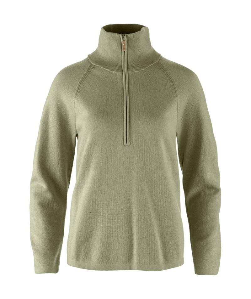 Ovik Lite half Zip - Womens - light olive 1