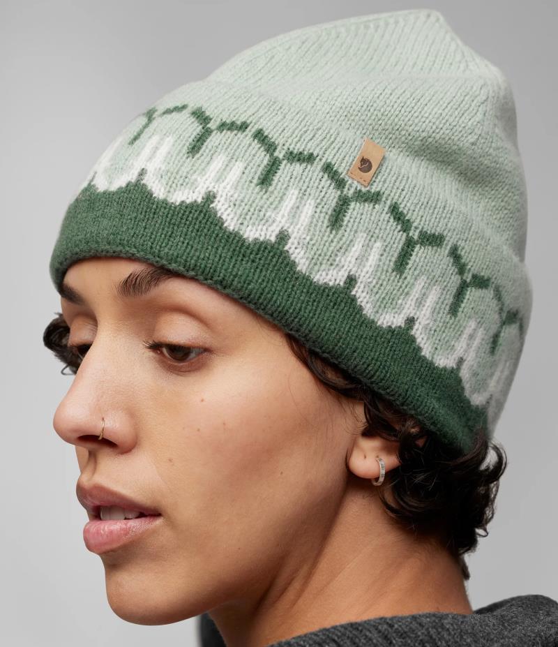 Ovik Path Knit Beanie - Deep Patina / Misty Green 3