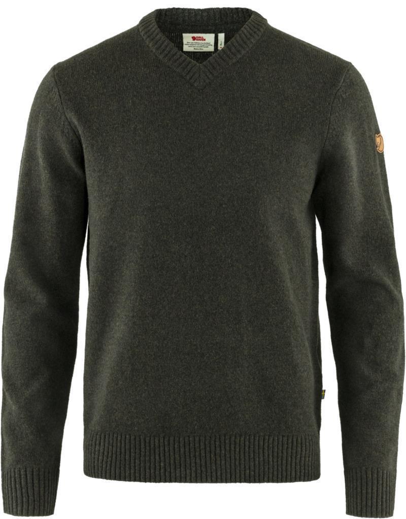 Ovik V-Neck Sweater - Mens - Dark Olive 1