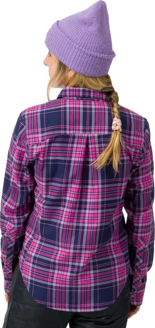 Brigitte Tech Flannel - Womens - currant / dragonfruit plaid 1