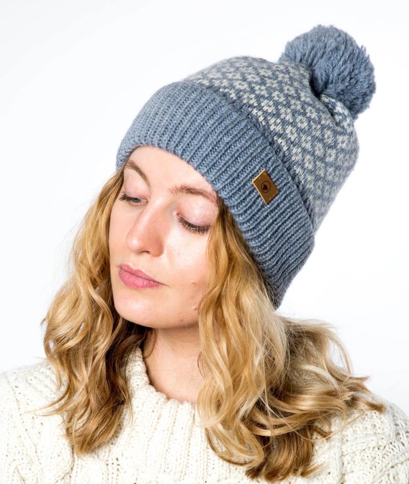 Iris Hat, 100% Merino - Denim 2
