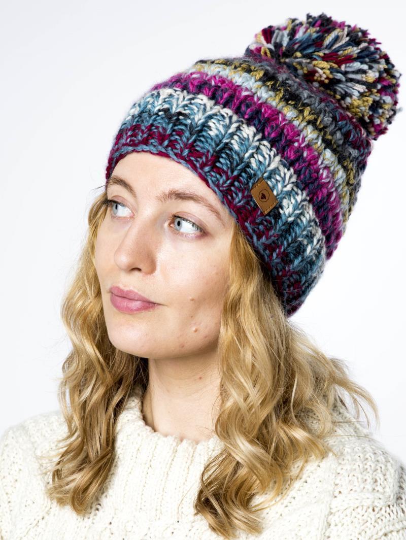 Queen Hat, 100% Merino - Multi 2
