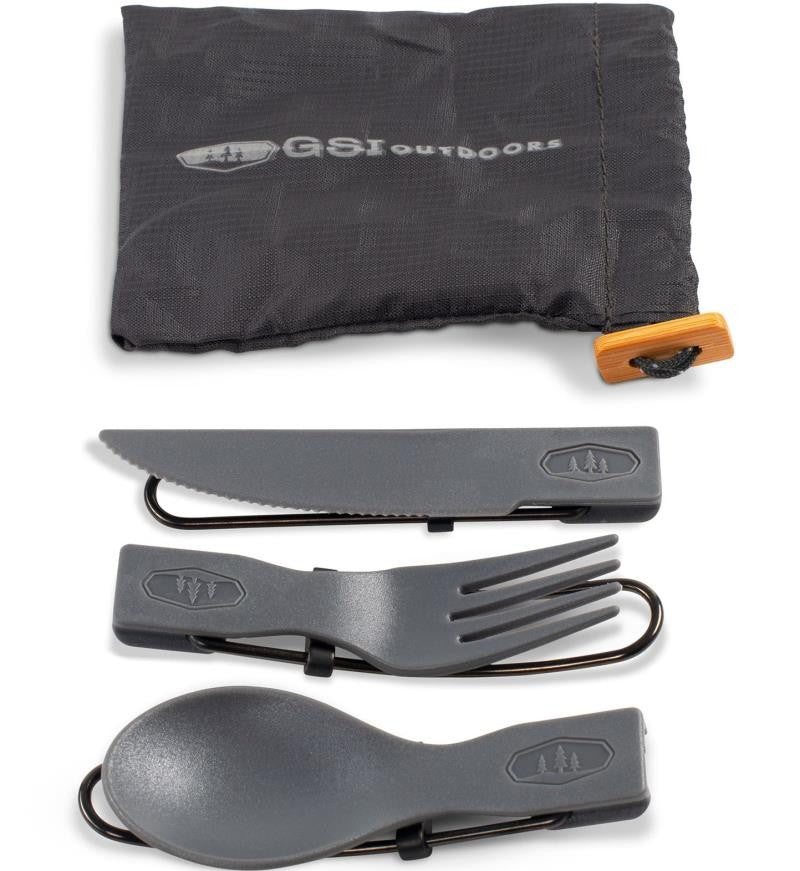Tekk Trio Folding Cutlery Set - grey 1