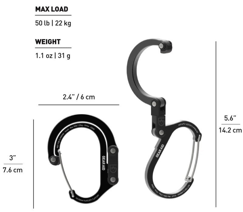 Heroclip Carabiner - Small - stealth black 1