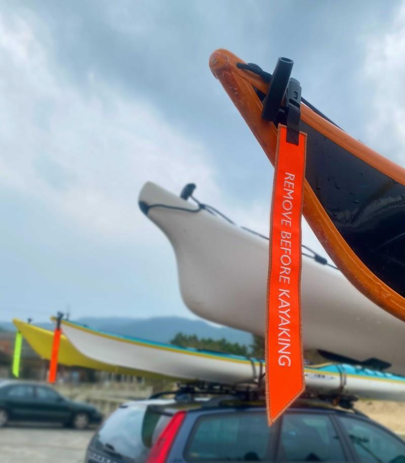 Kayak Safety Flag - neon yellow 1