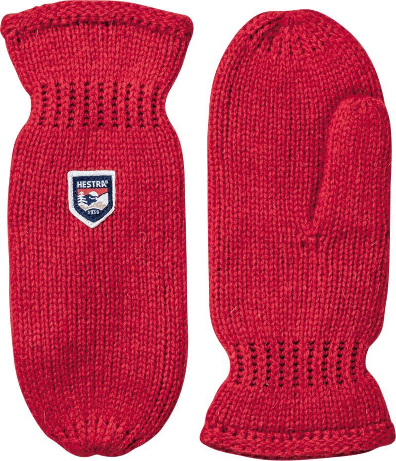 Basic Wool Mitts - red 1