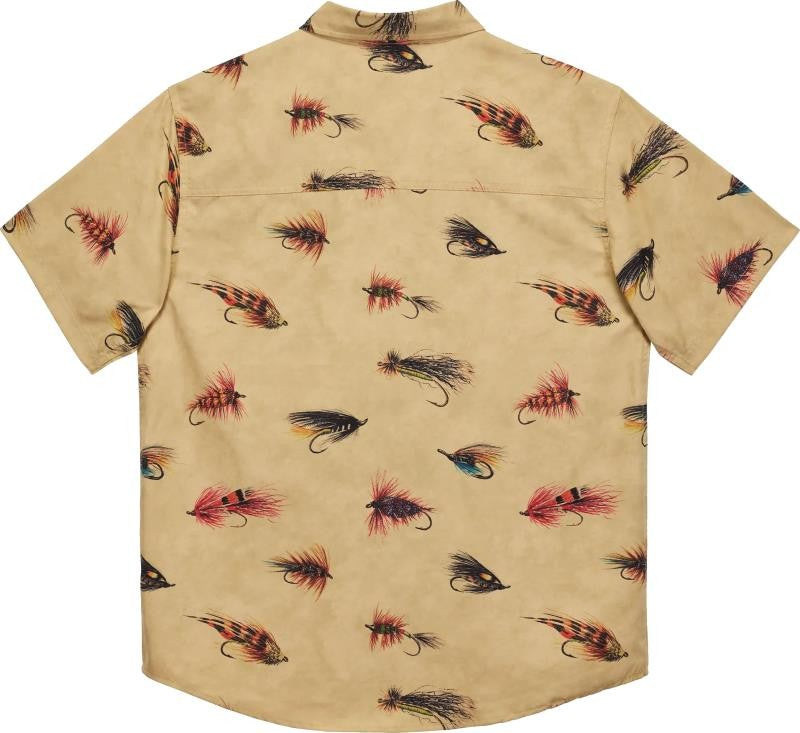 Atlantic Salmon Flies SS Shirt - Mens - oatmeal 1