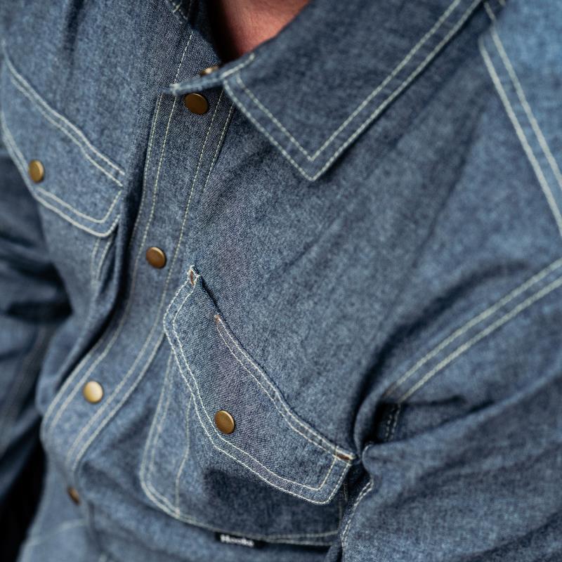 Chambray Shirt - Mens - Blue Chambray 6