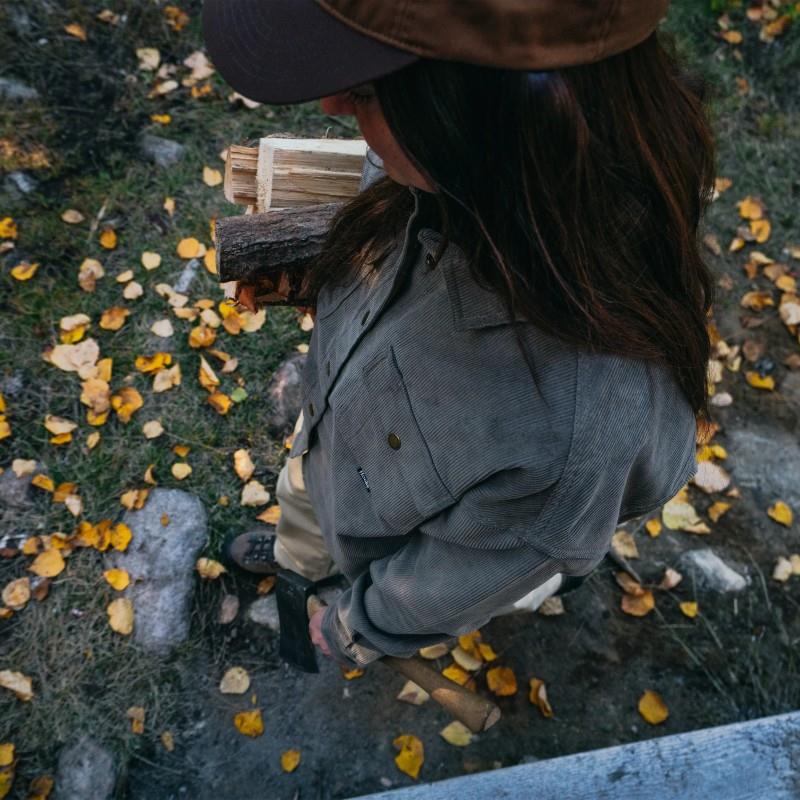 Corduroy Overshirt - Womens - elm 1