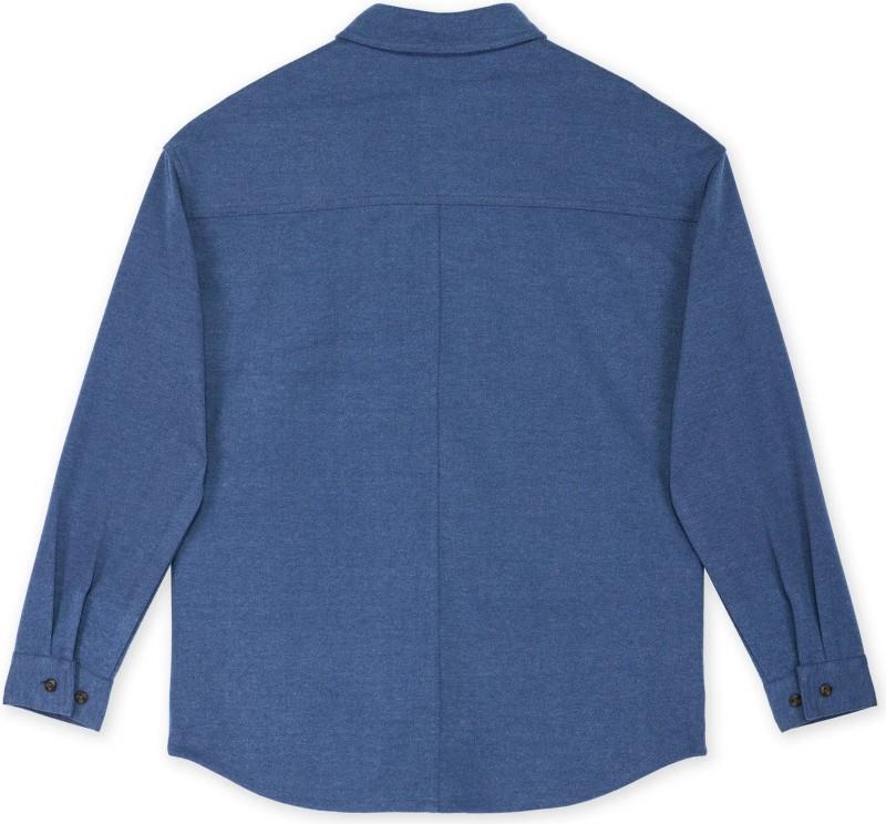 Fjord Oversized Flannel Shirt - Womens - heather navy 1