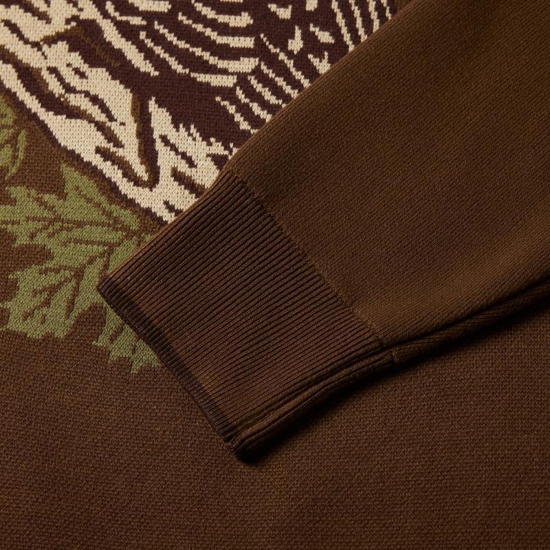 Woodpecker Crewneck Sweater - Mens - Brown 4