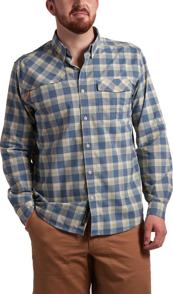 Matagorda Longsleeve - Mens - river plaid / reflection blue 1