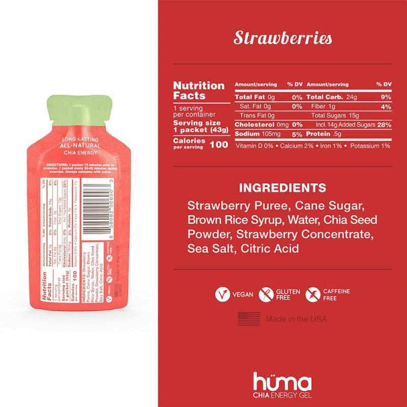 Huma Chia Energy Gel - strawberry 1