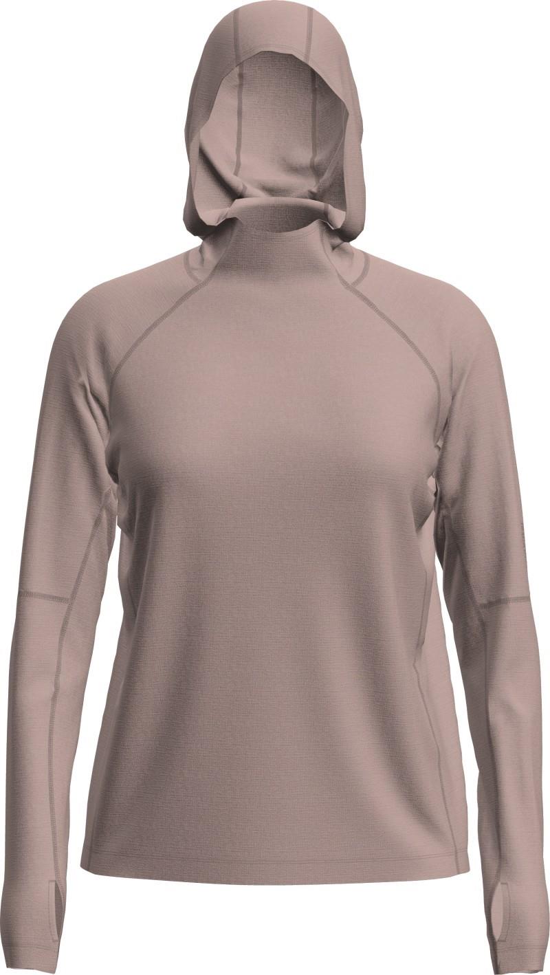 150 MerinoFine Ace LS Hoodie - Womens - pink quartz 1