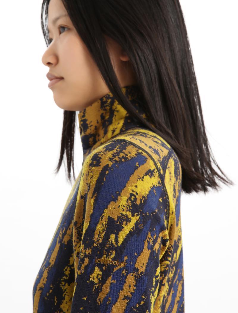 250 Vertex LS Half Zip - Sedimentary - Womens - silent gold / clove / midnight navy - jacquard 1