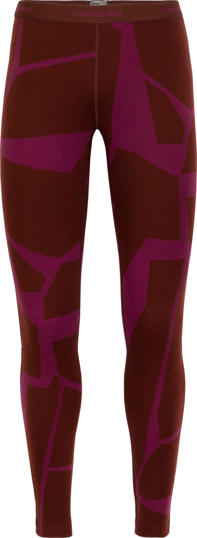 250 Vertex Leggings - Fractured Landscapes - Womens - espresso / cherry - jacquard 1