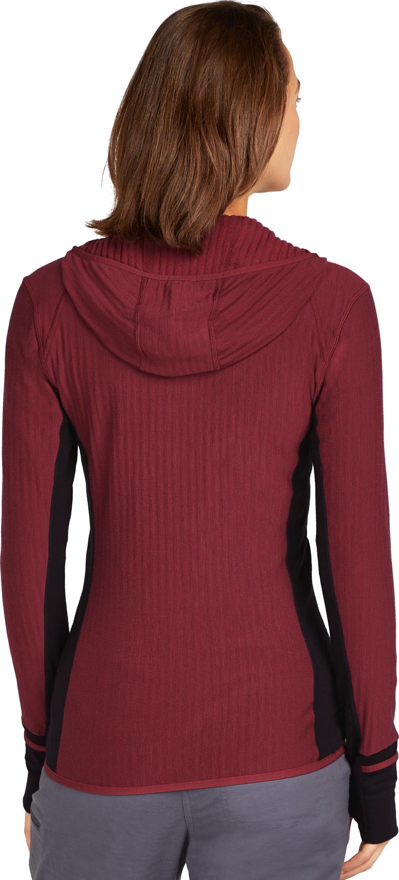 Descender LS Zip Hoodie - Womens - port / black / cb 1