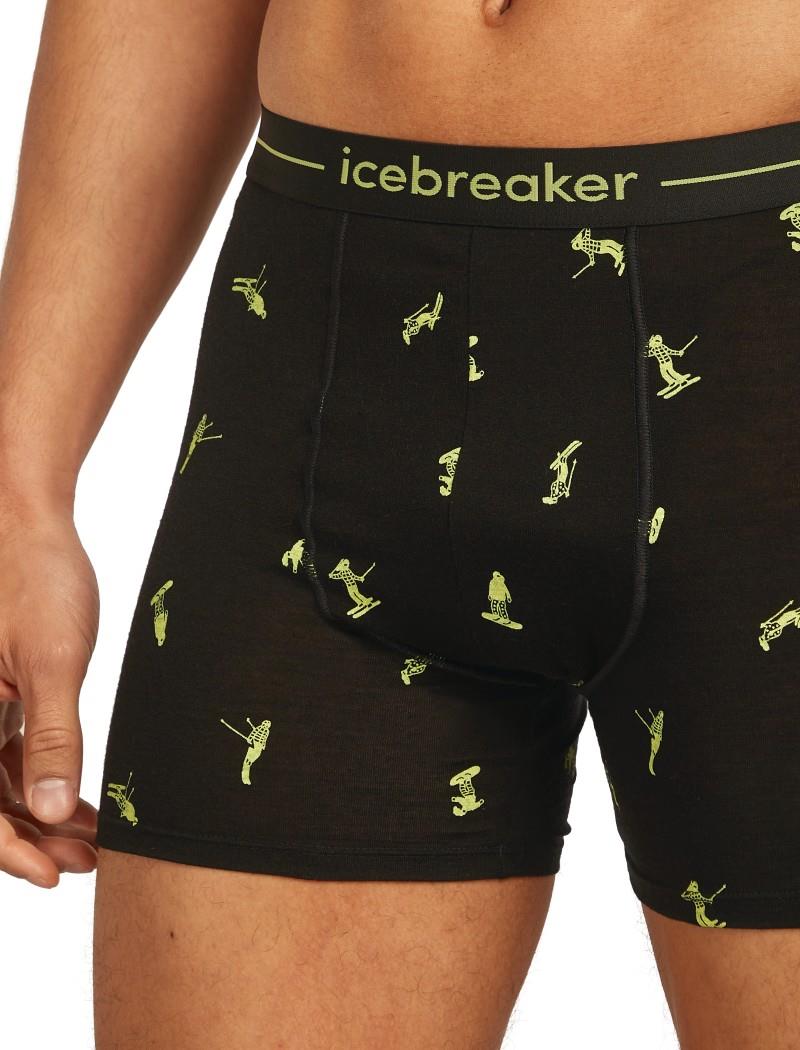 Merino 150 Anatomica Boxers Ski Day - Mens - black / peridot / aop 1