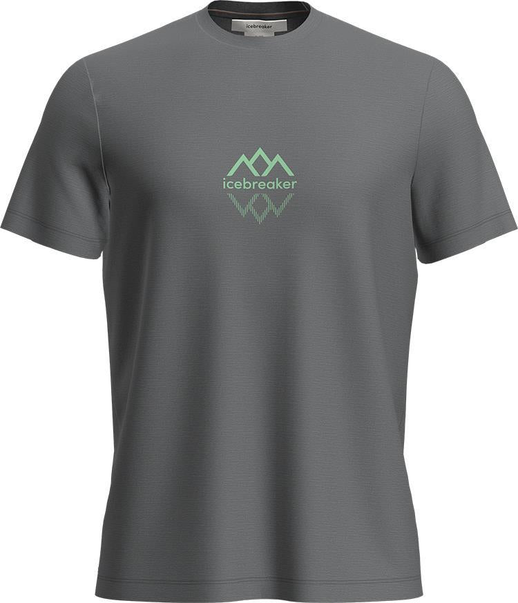 Merino 150 Tech Lite III SS Tee - Icebreaker Logo Reflections - Mens - Gritstone Heather 1