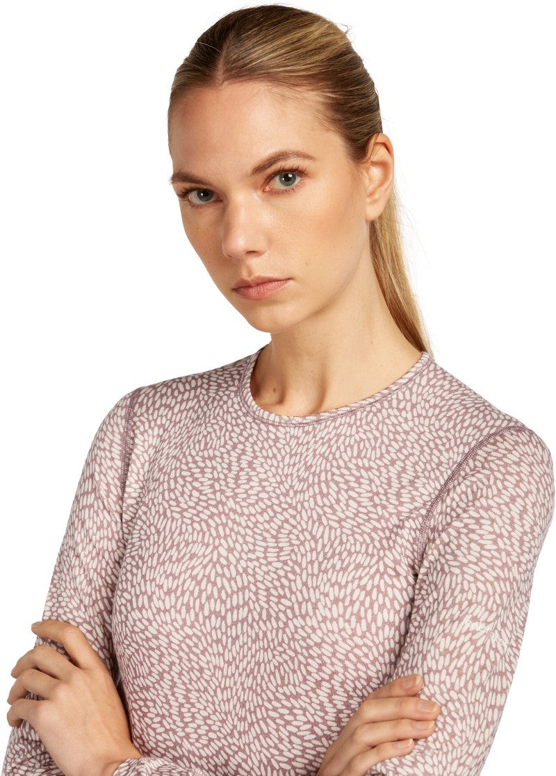 Merino 200 Oasis LS Crewe - GRX2 - Womens - summit / snow / aop 1