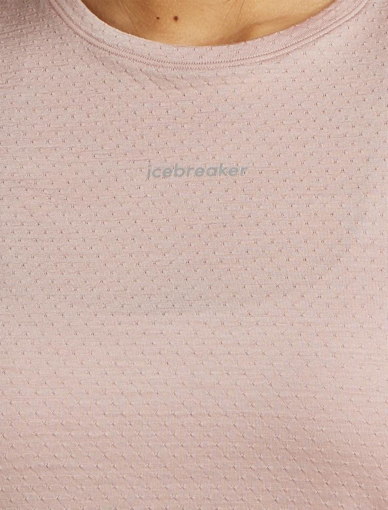 Merino Blend 125 Cool-Lite Speed SS Slit Back Tee - Womens - pink quartz 1