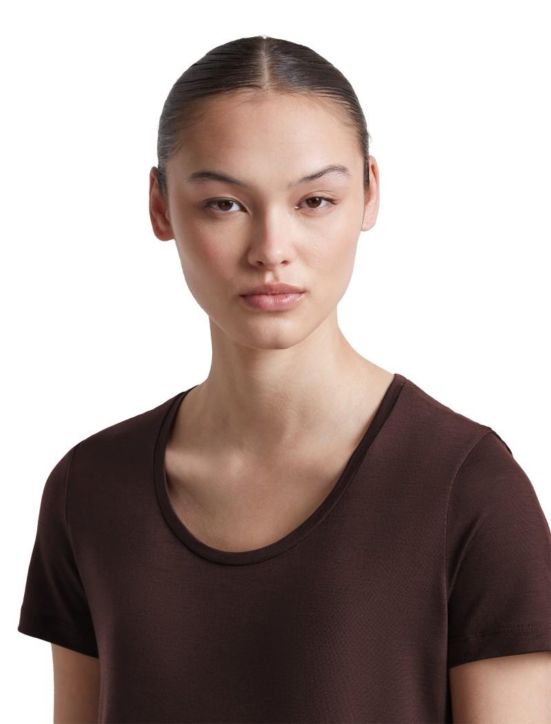 Merino Blend 125 Cool-Lite Sphere SS Scoop Tee - Womens - bittersweet 1