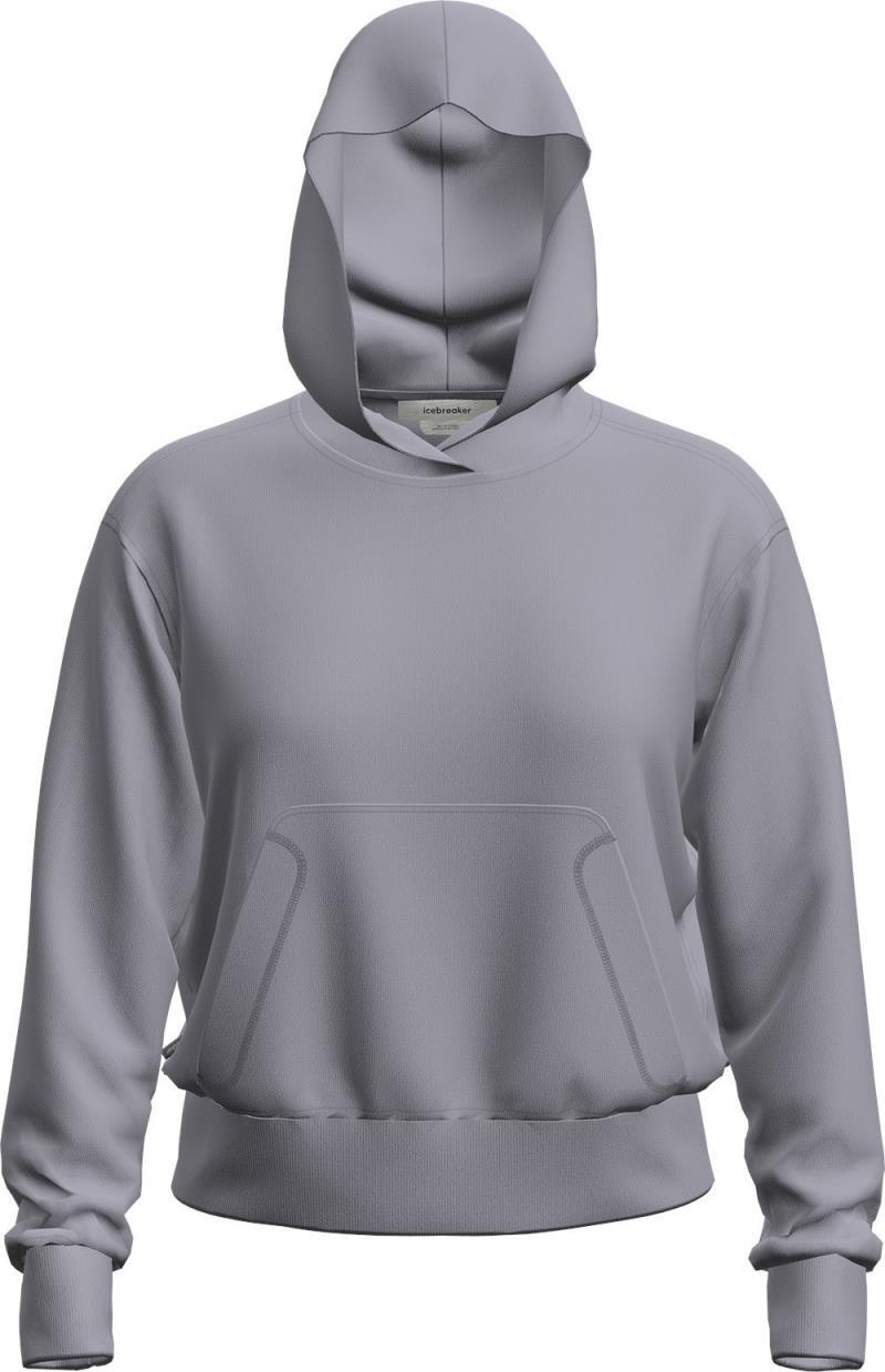 Merino Blend 200 Crush II LS Hoodie - Womens - grey quartz 1