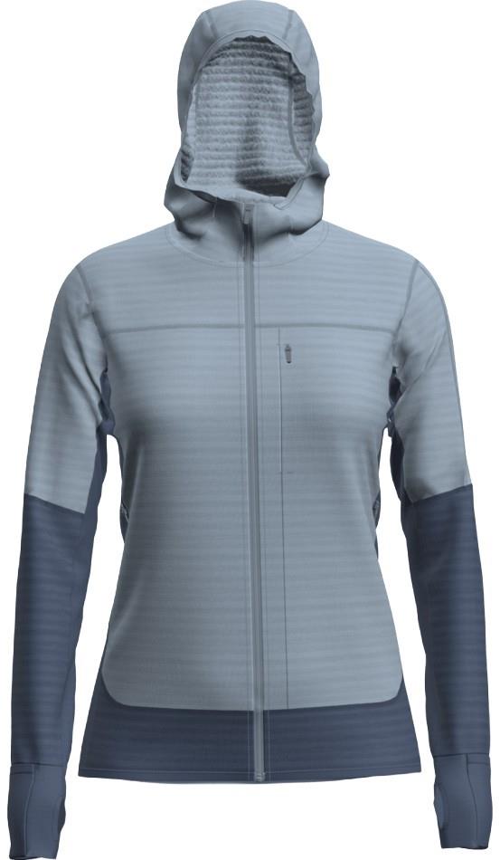 Merino Blend 300 RealFleece Descender LS Zip Hoodie - Womens - dawn / zinc blue / cb 1