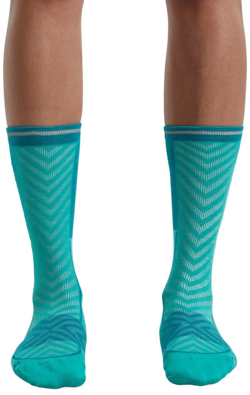 Merino Blend Run+ Crew Socks - Ultralight - Womens - fresh / tidal teal 1