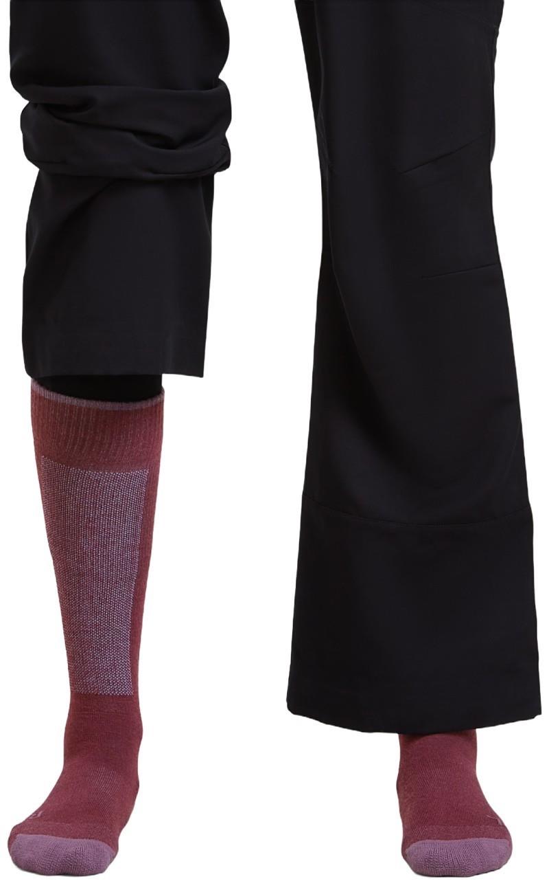 Merino Blend Ski+ Over The Calf Socks - Light - Womens - dk berry / grey plum / zinc blue 1