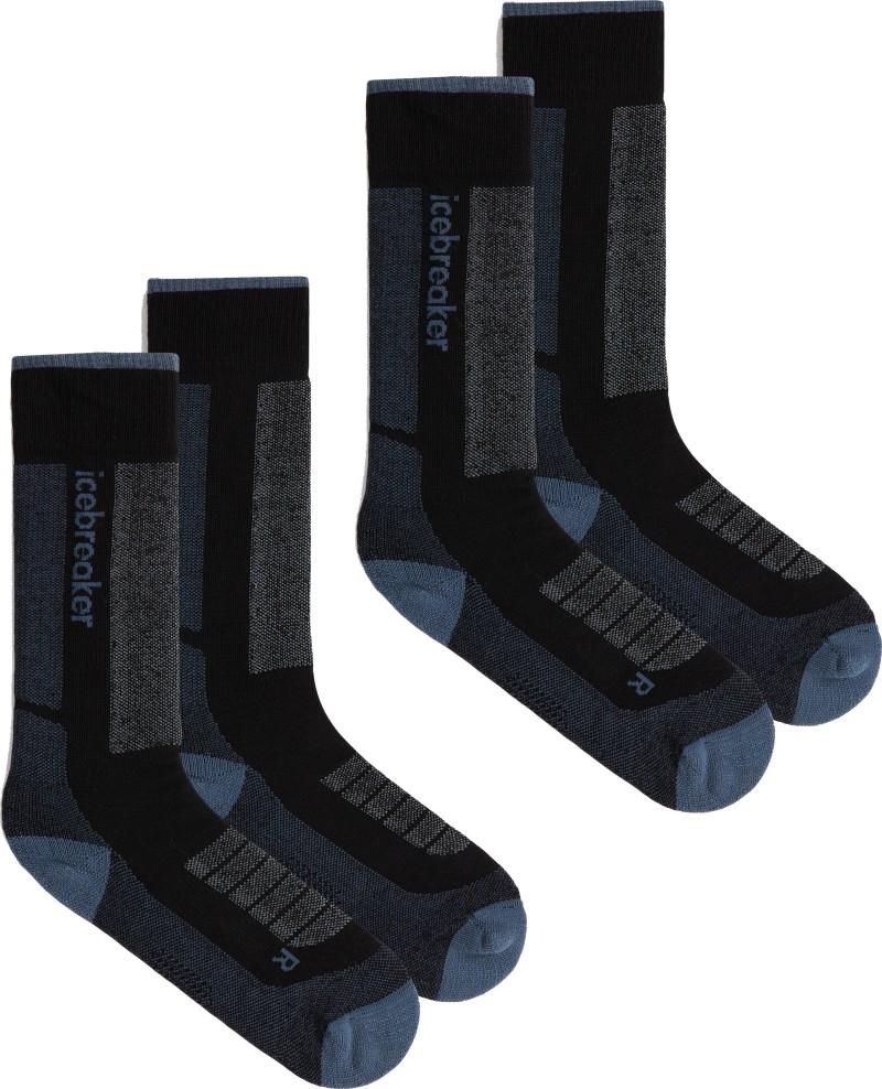 Merino Blend Ski+ Over The Calf Socks - Medium - Womens - 2-Pack - black / dawn / graphite 1