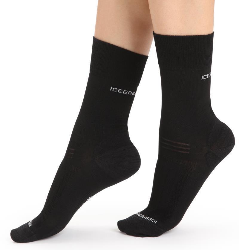 Merino Hike Liner Crew Socks - Womens - Black 3