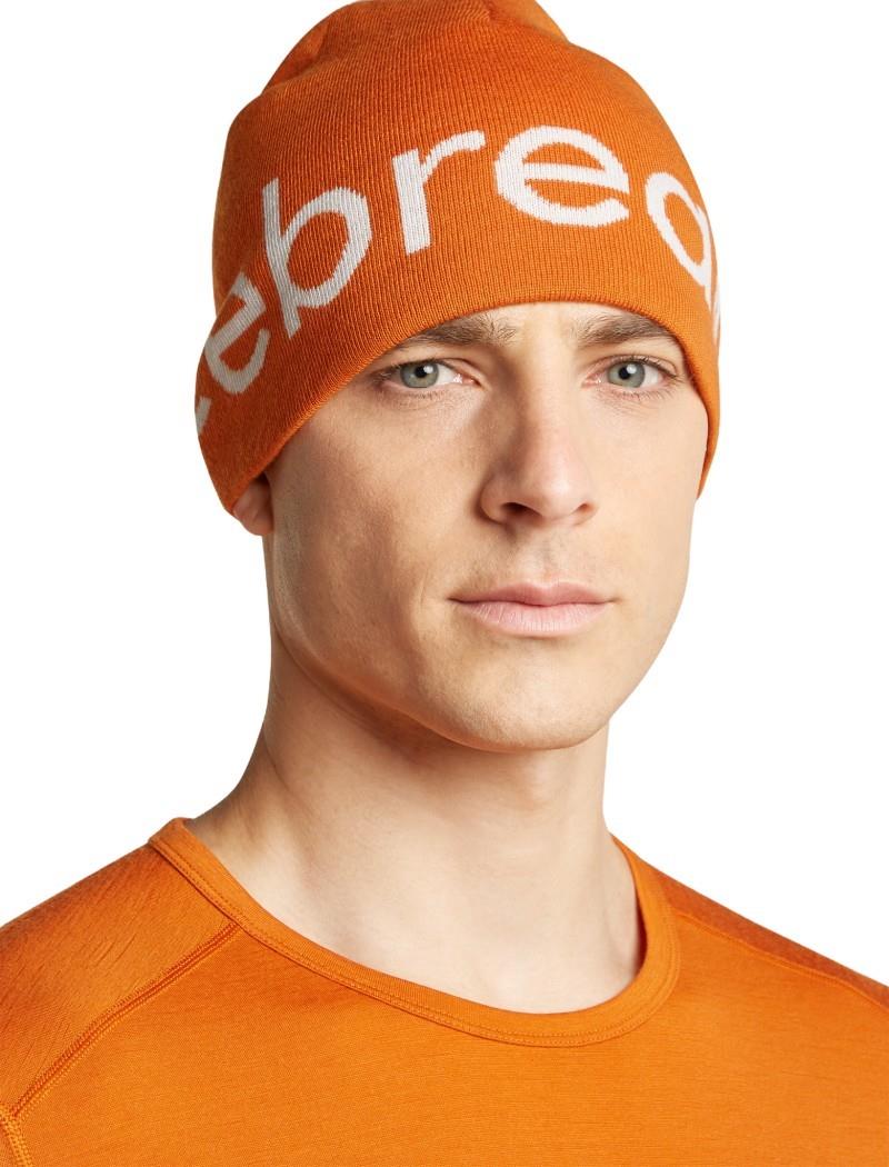 Merino Icebreaker Beanie - spice / ecru heather 1