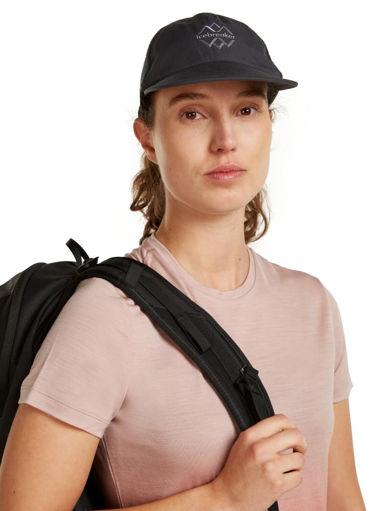 Shell+ Cotton Windbreaker Trucker Hat Logo Reflections - black 1