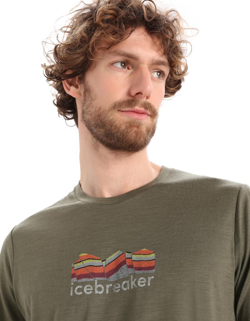 Tech Lite II SS Tee - Mountain Geology - Mens - loden 1