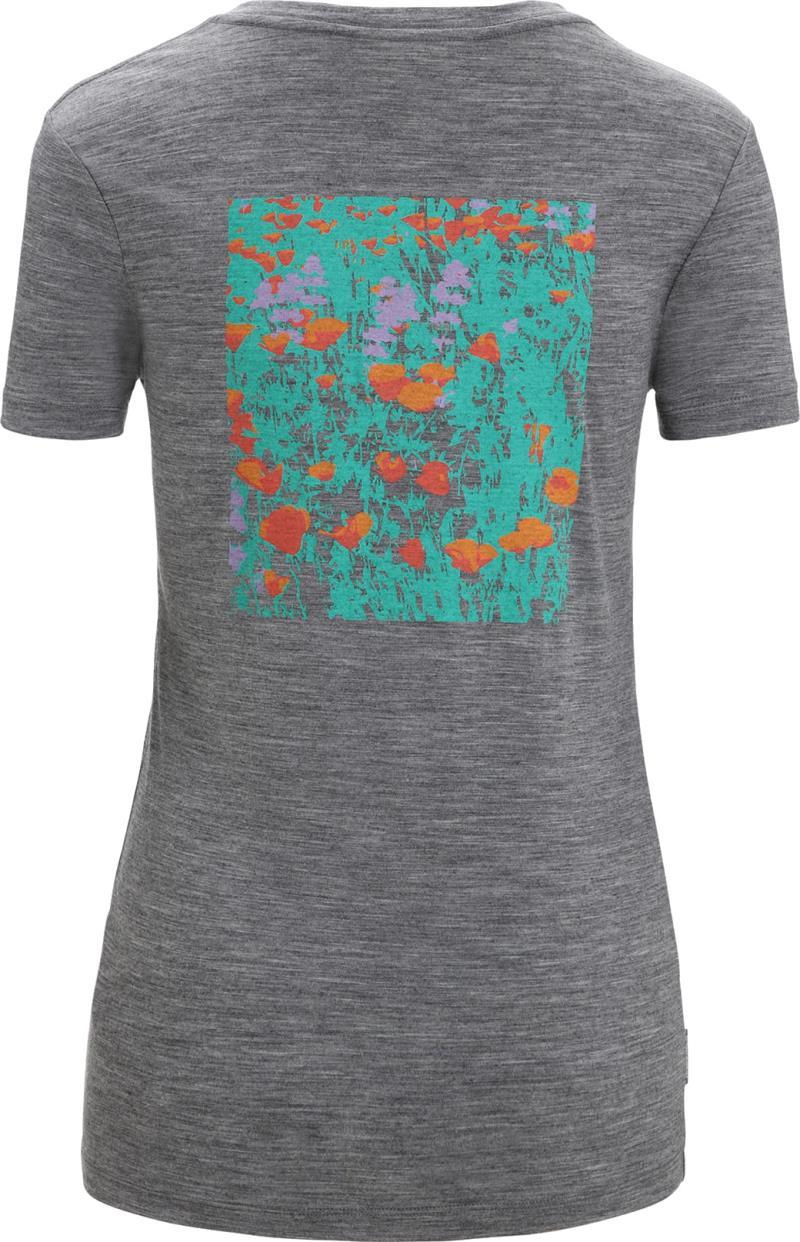 Tech Lite II SS Tee - Wildflower Bloom - Womens - gritstone heather 1