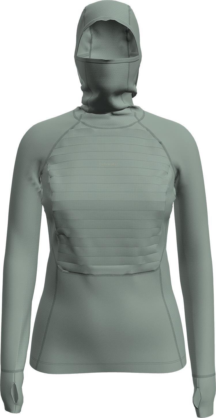 ZoneKnit Insulated LS Hoodie - Womens - Moss 1