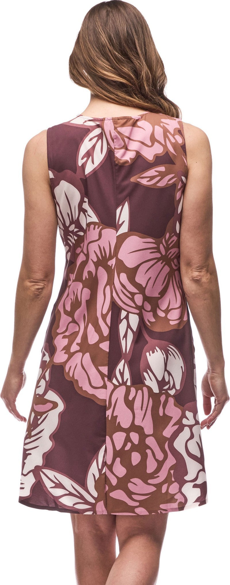 Lieve Dress - burgundy piwonia print 1