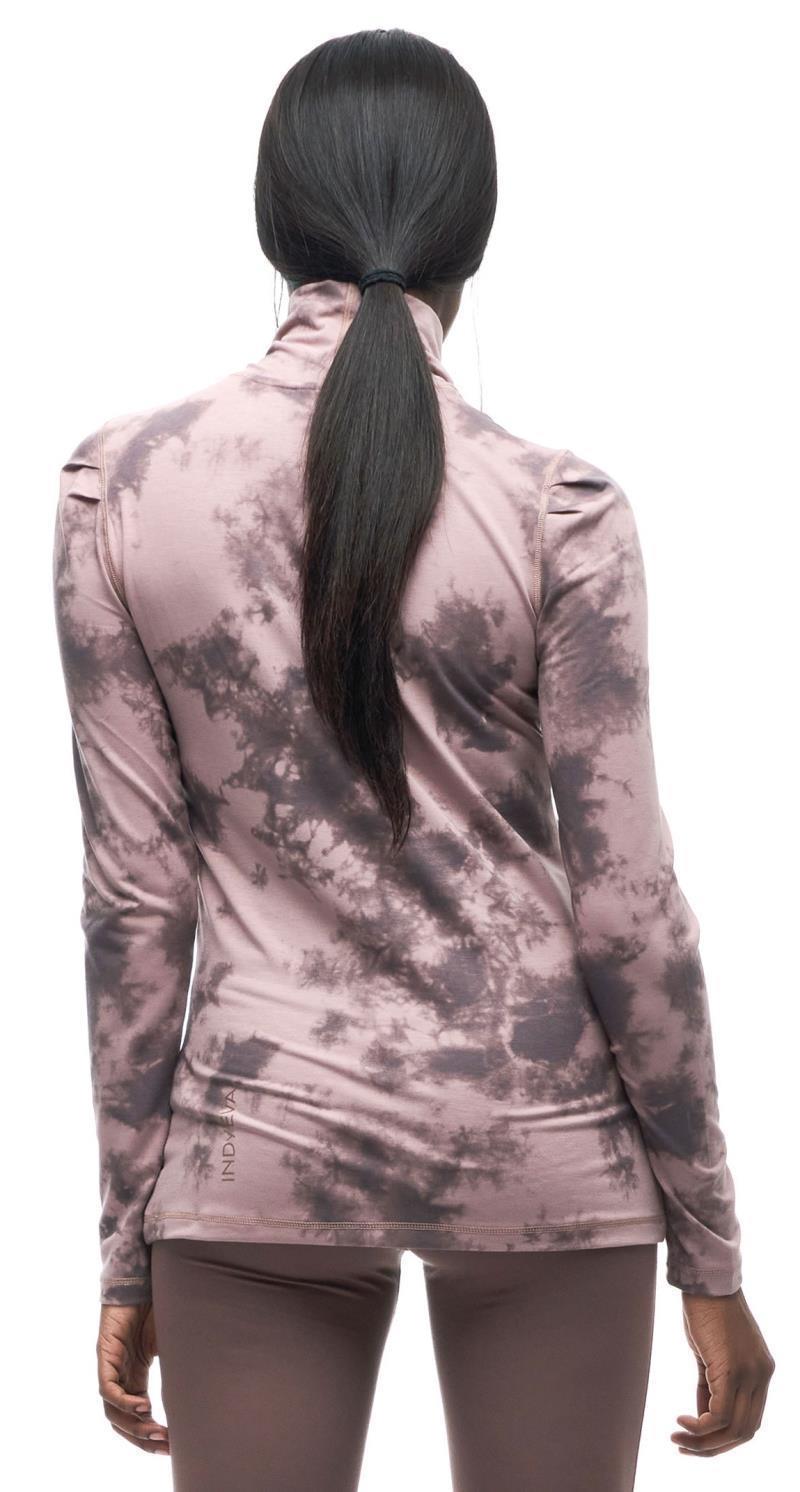 Matara LS Mock Neck Sweater - Womens - Sepia Rose Tie Dye 3