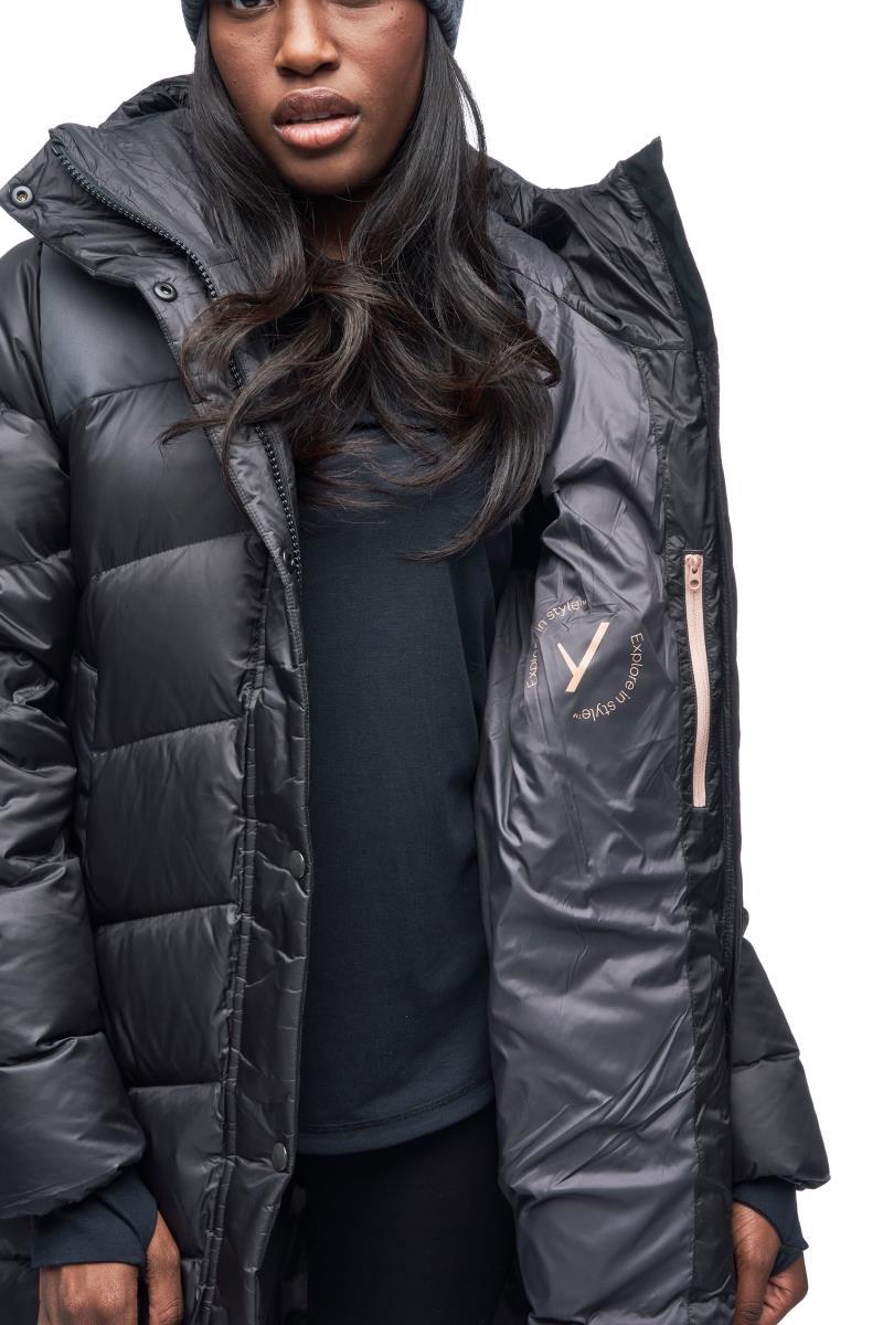 Uzun Long Light Down Jacket - Womens - mercure / storm sky cb 1